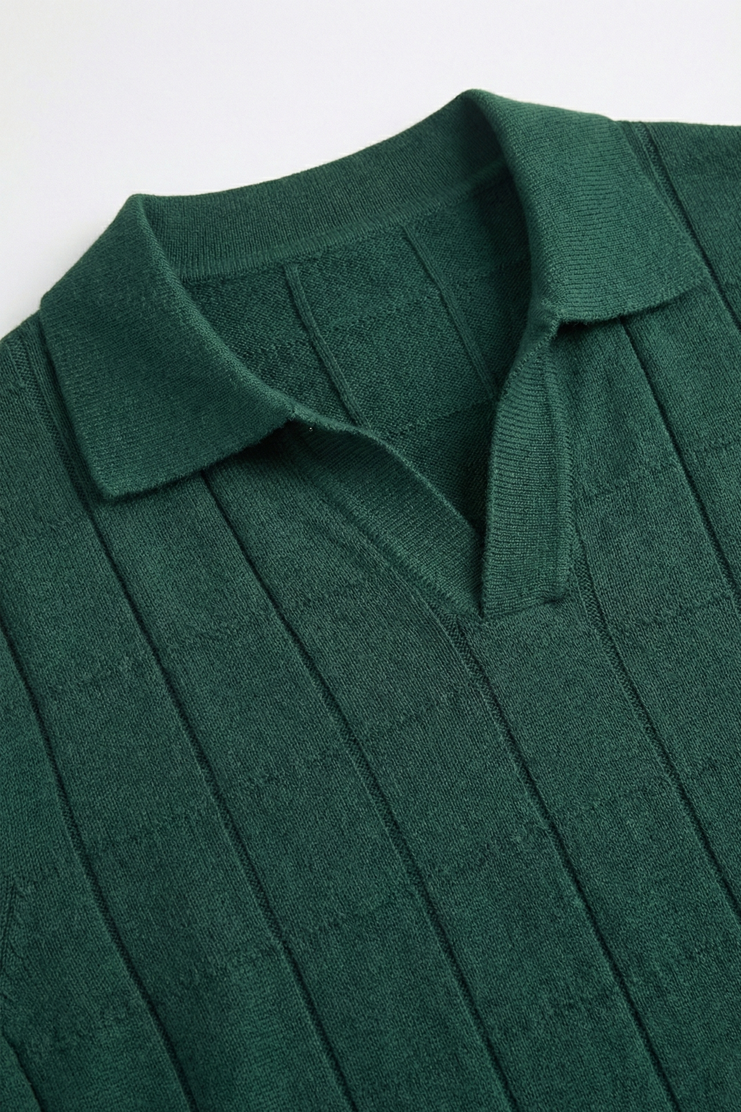 Men’s Knit Polo Shirt – Dark Green