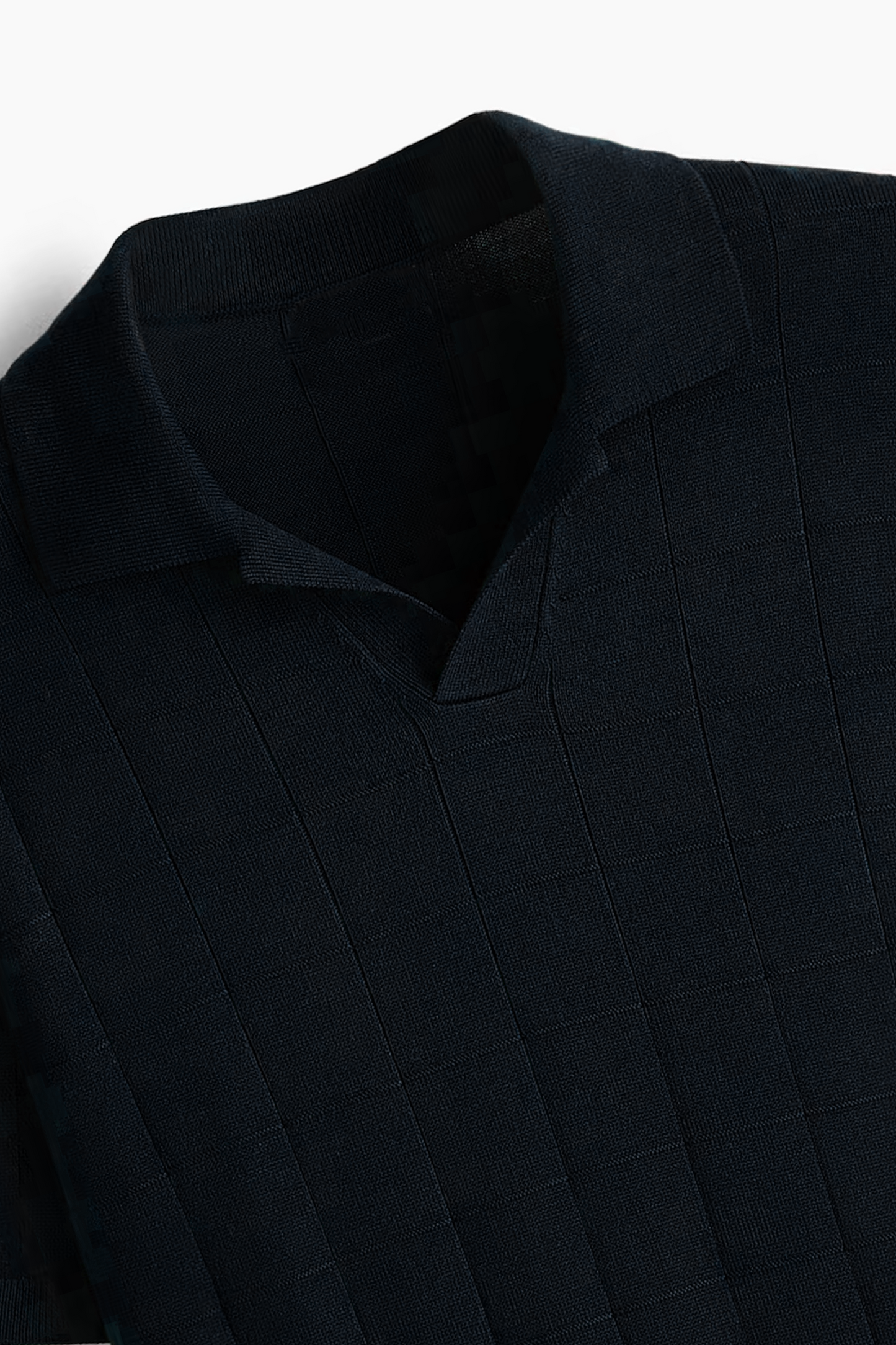 Men’s Knit Polo Shirt – Black