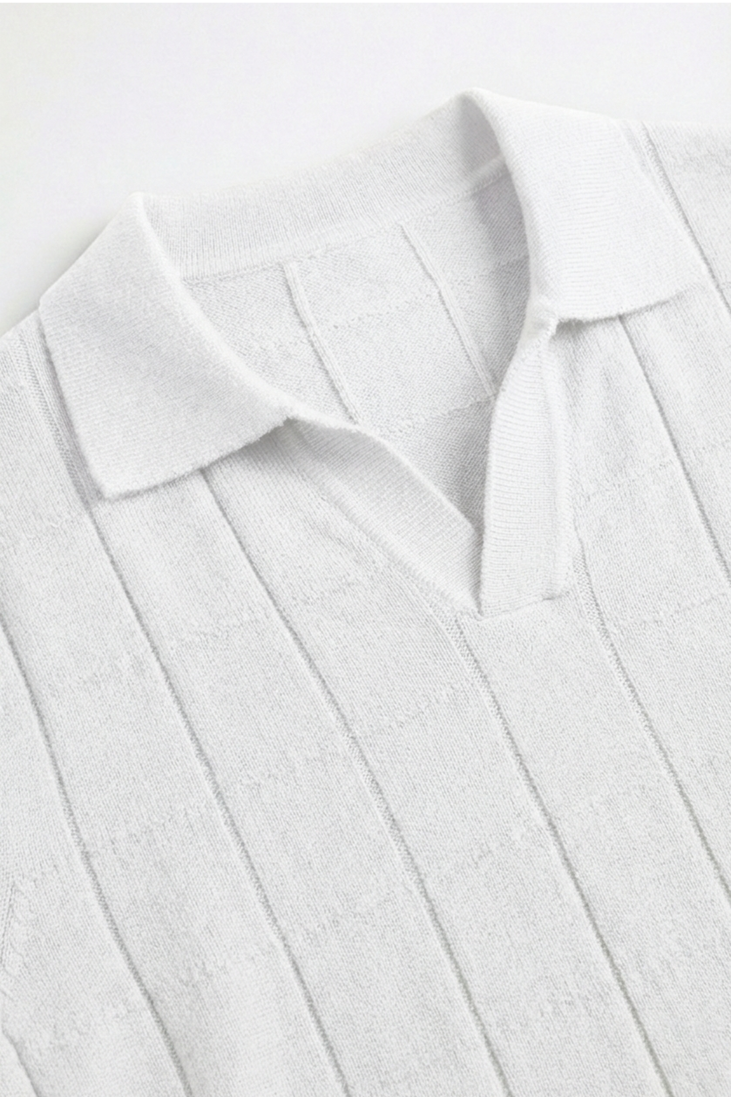 Men’s Knit Polo Shirt – White